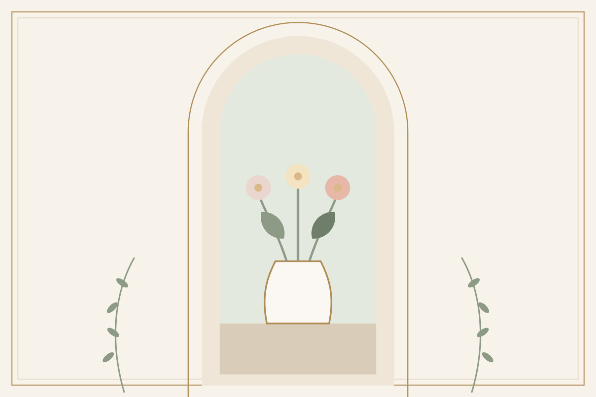 A white vase of soft flowers
